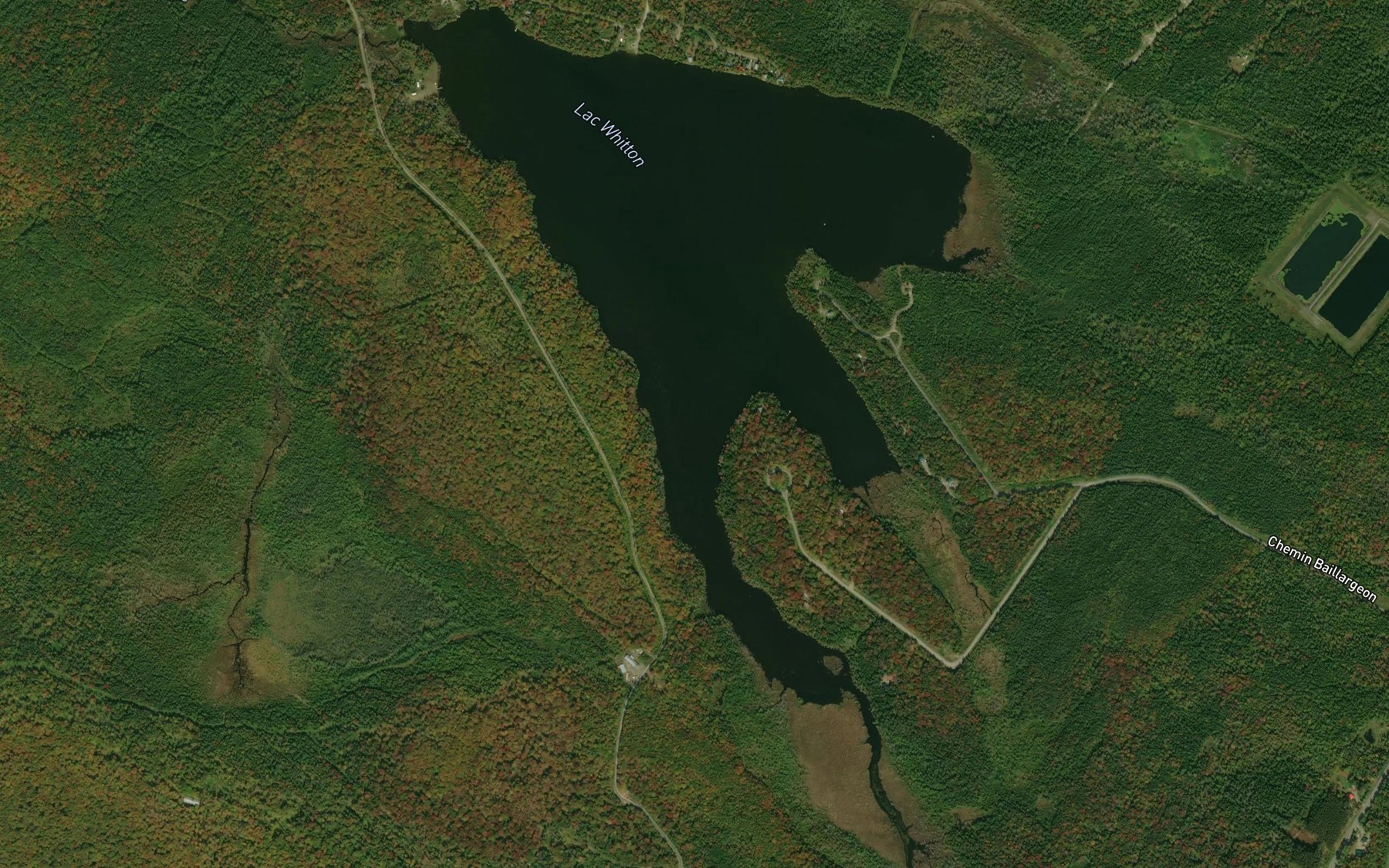 Satellite map of the Lac Whitton