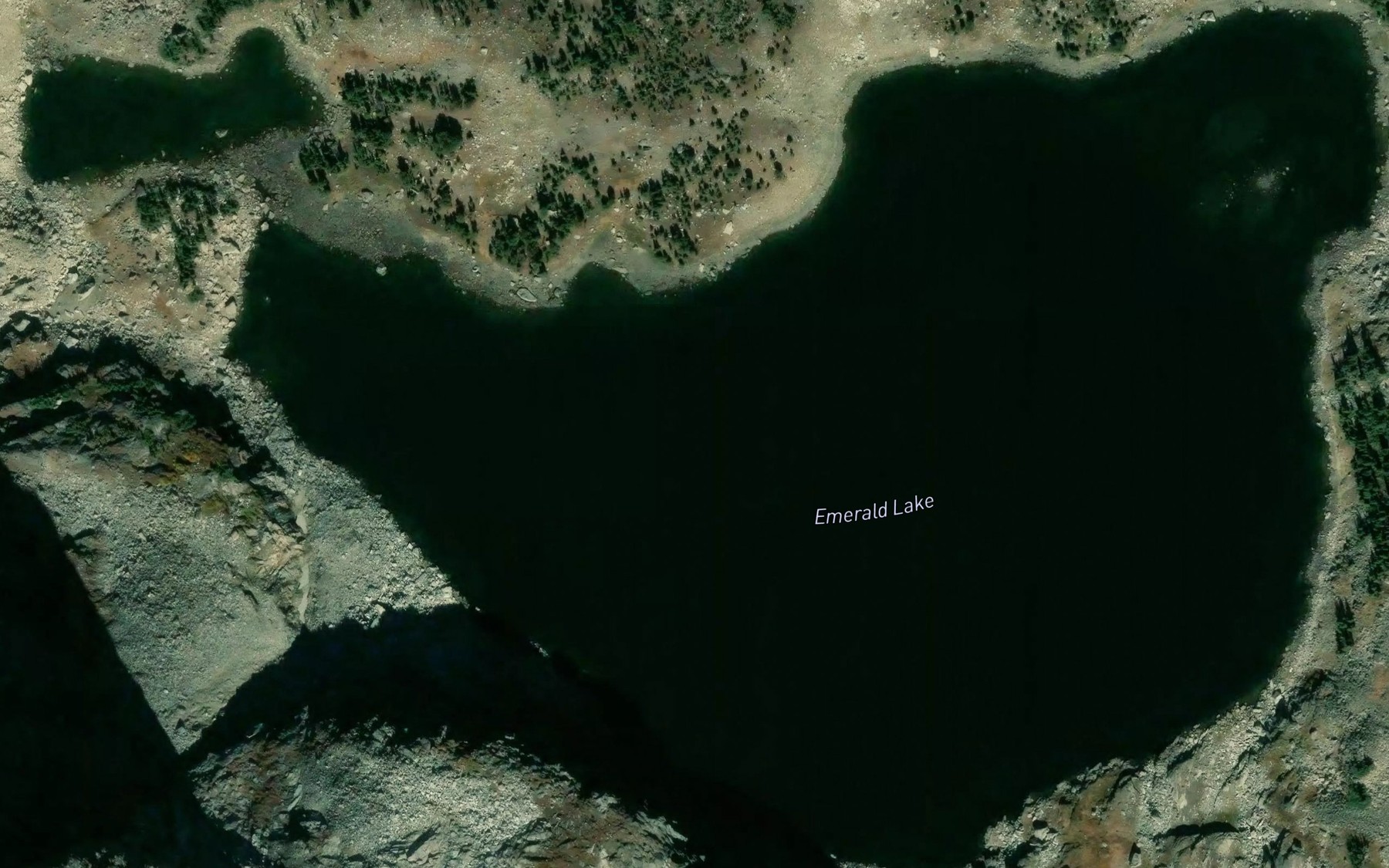 Satellite map of the Emerald Lake