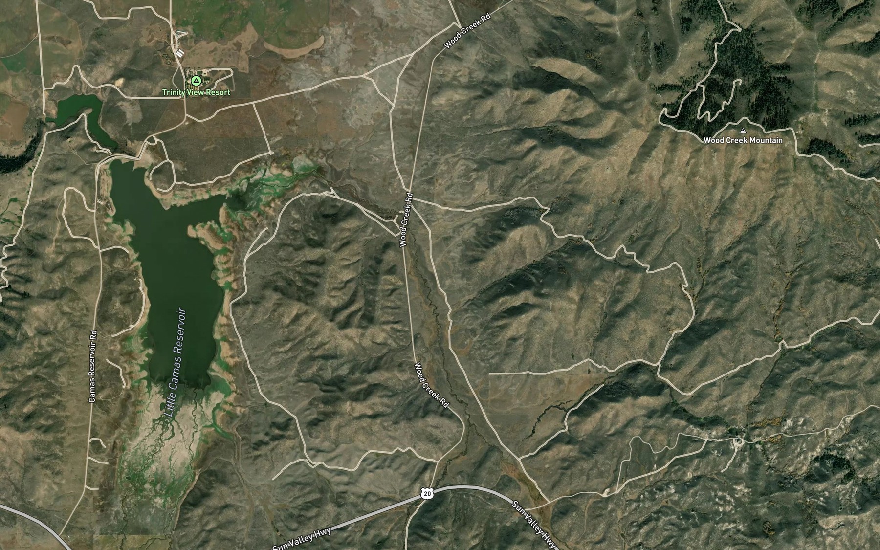 Satellite map of the Dollar Creek