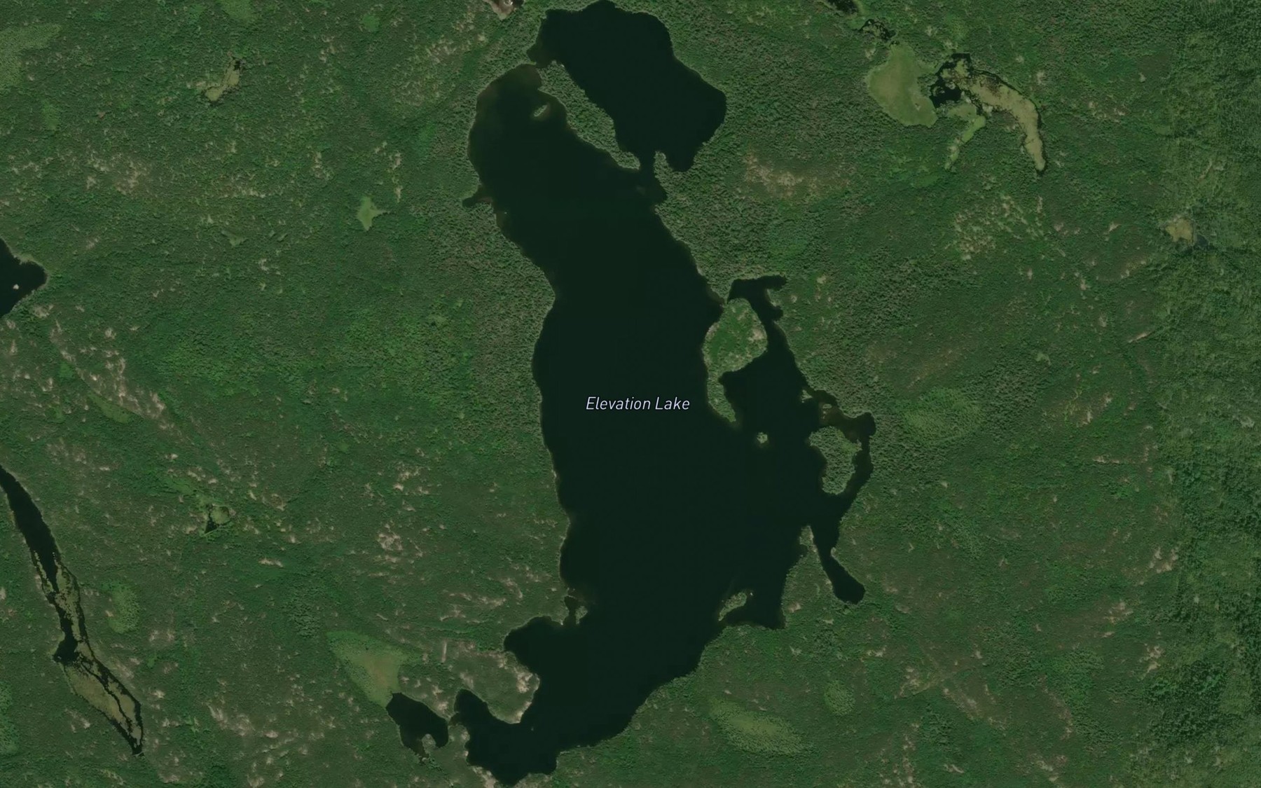 Satellite map of the Elevation Lake