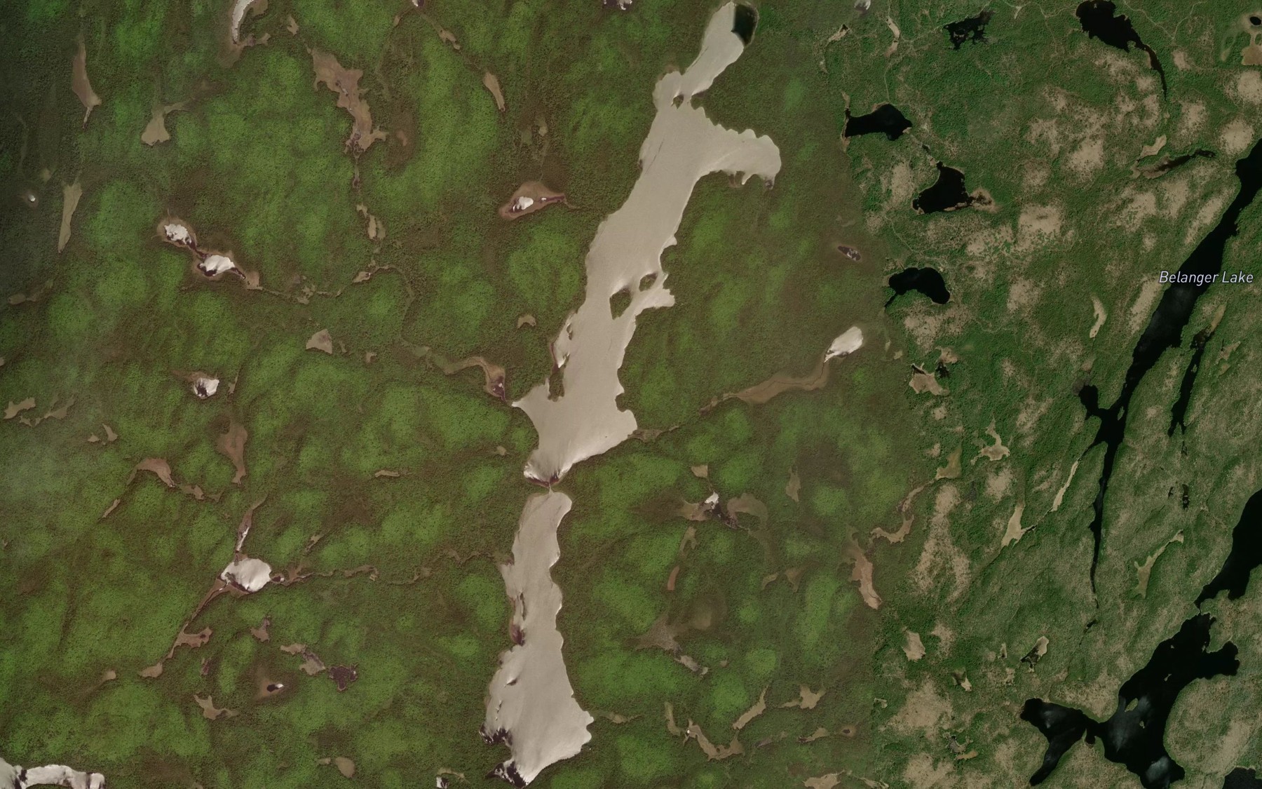 Satellite map of the Hangstone Lake