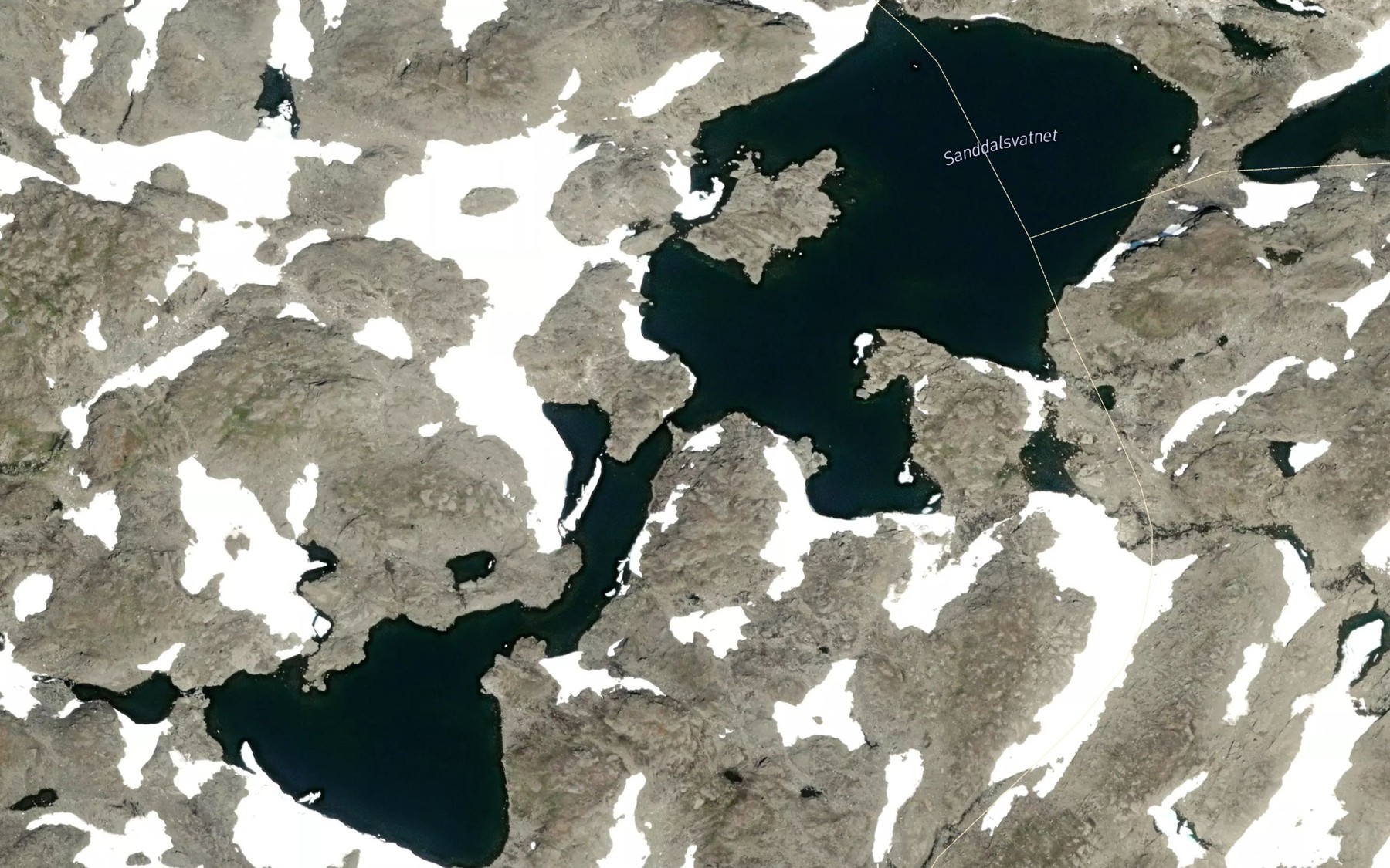 Satellite map of the Sanddalsvatnet