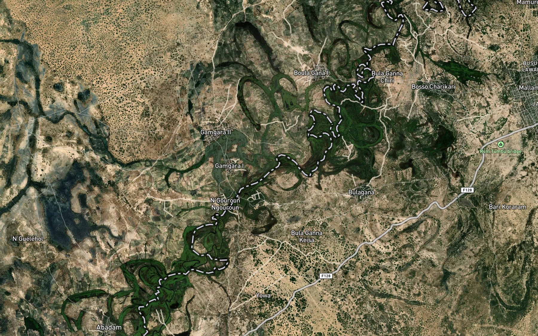 Satellite map of the Ngoua