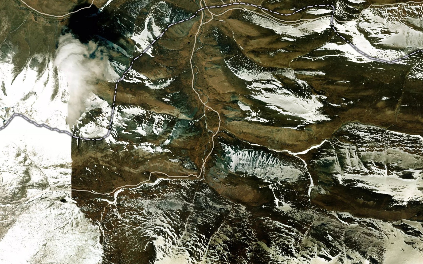 Satellite map of the Dzhaak
