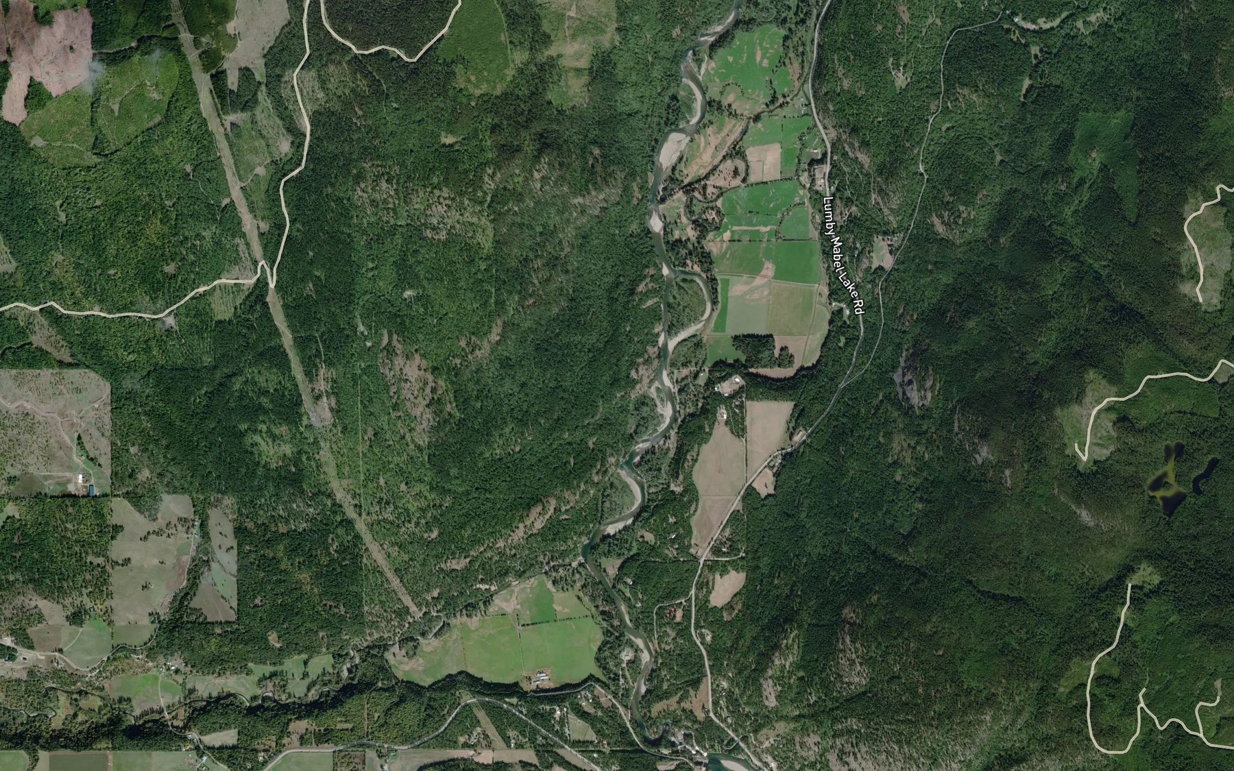 Satellite map of the Cartwright Creek