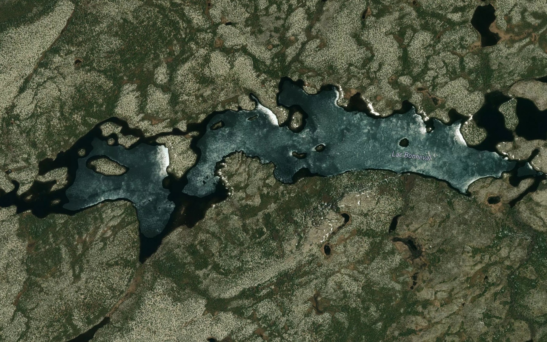 Satellite map of the Lac Bonneval