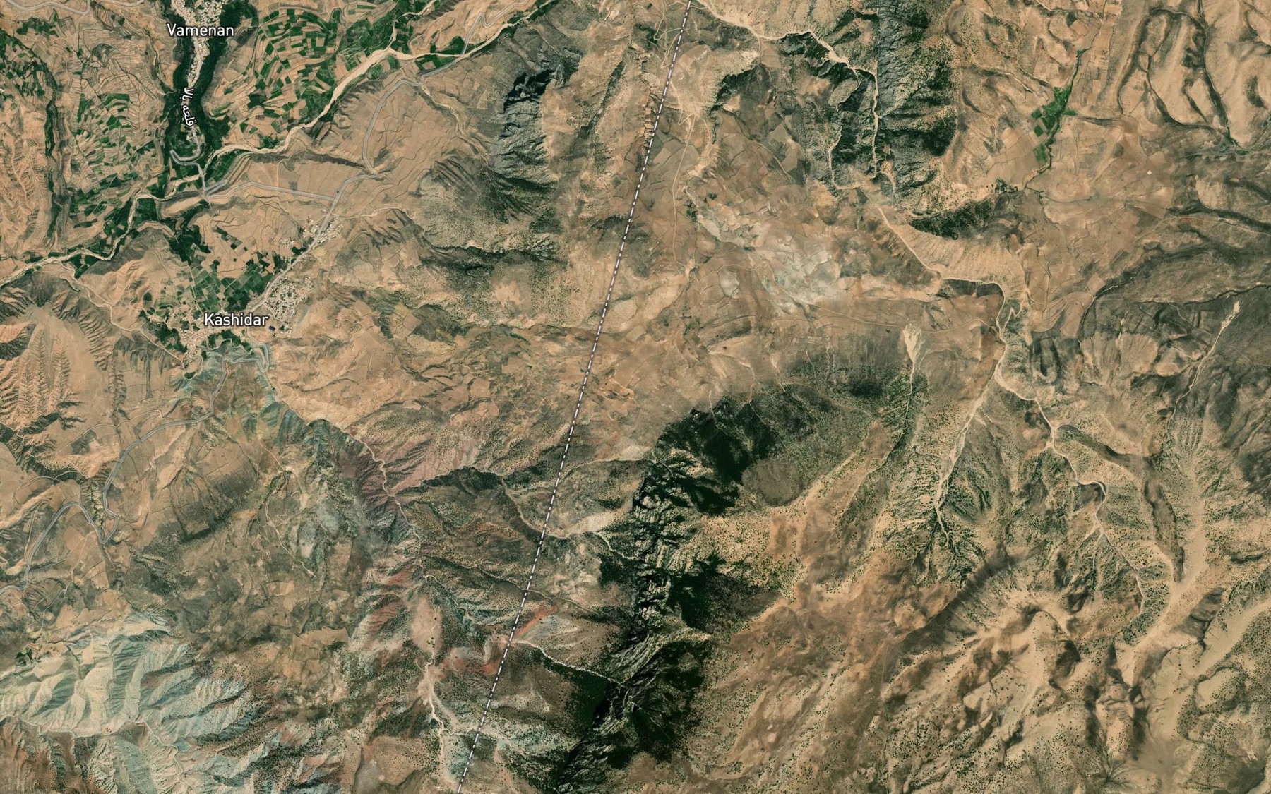 Satellite map of the Cheshmeh-ye Bidgah