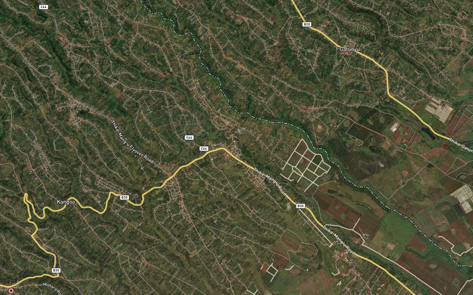 Satellite map of the Kariandea
