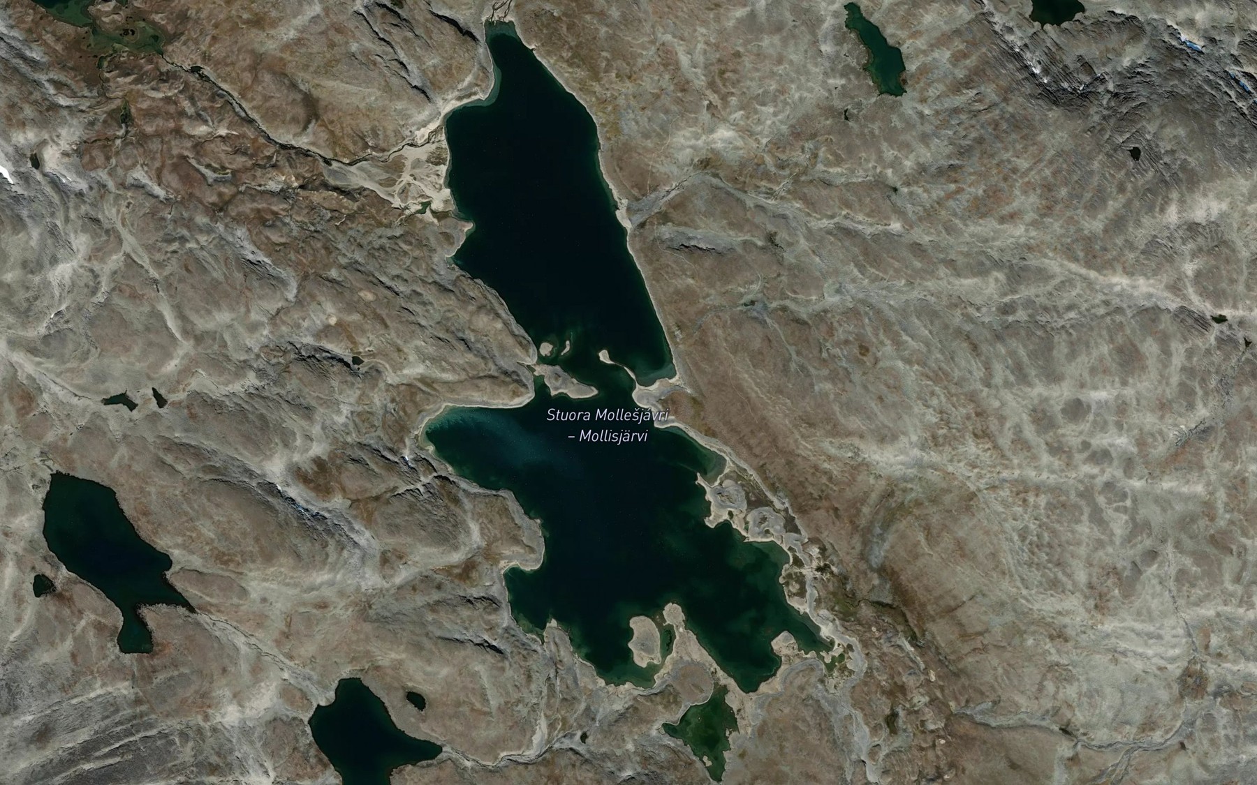 Satellite map of the Stuora Mollesjavri