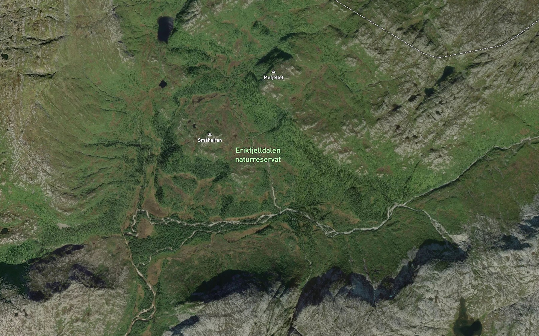 Satellite map of the Urdalsbekken