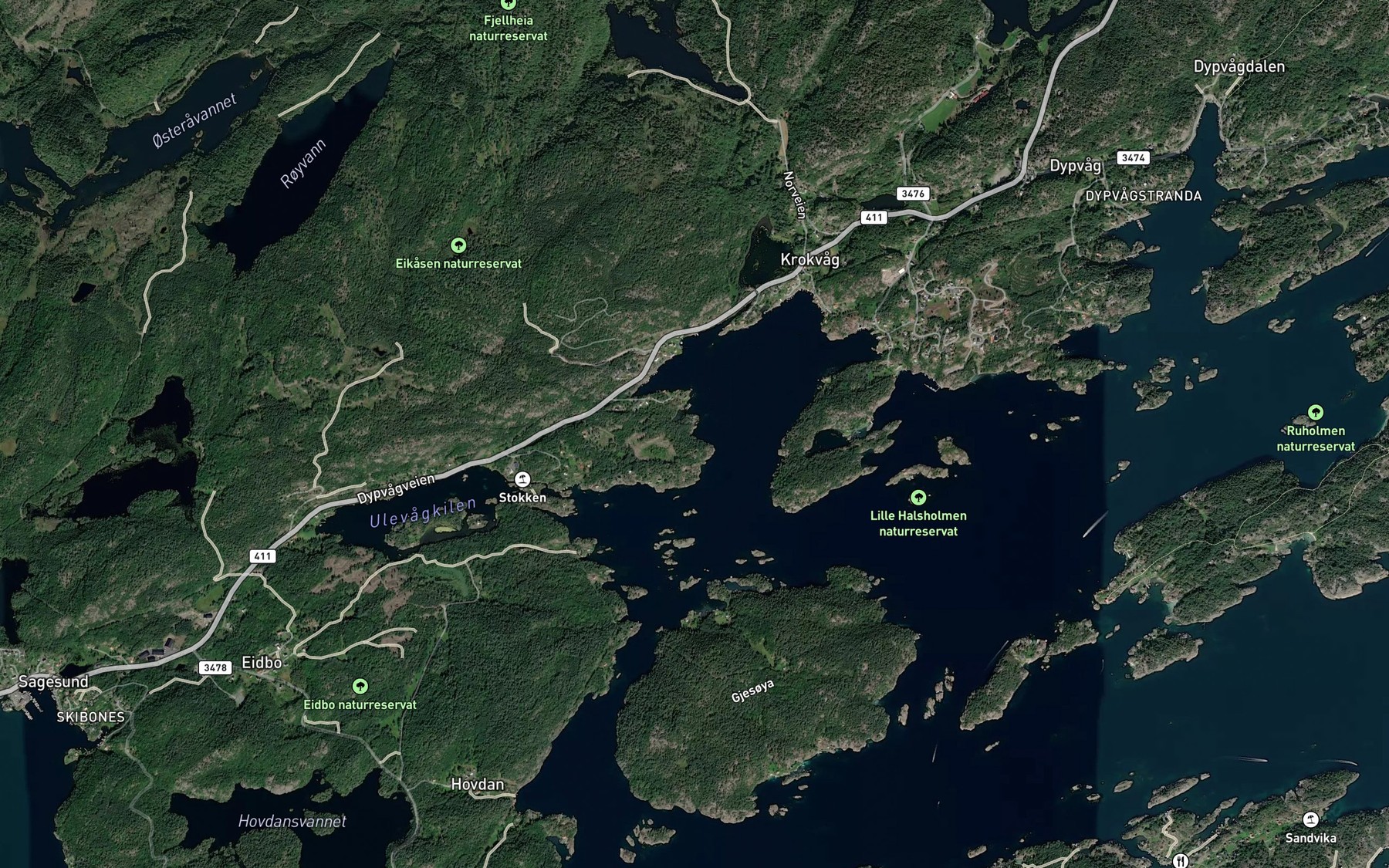 Satellite map of the Alekarbukta