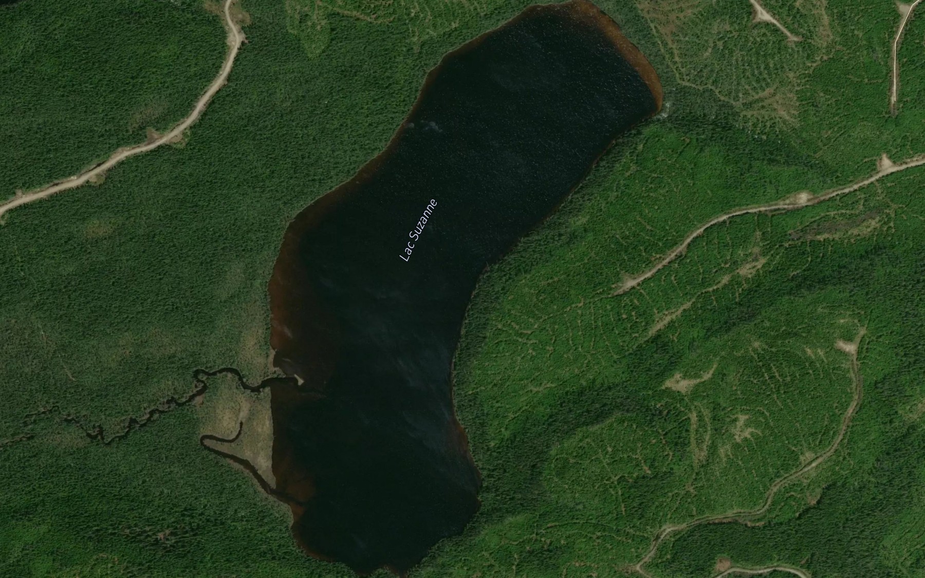 Satellite map of the Lac Suzanne