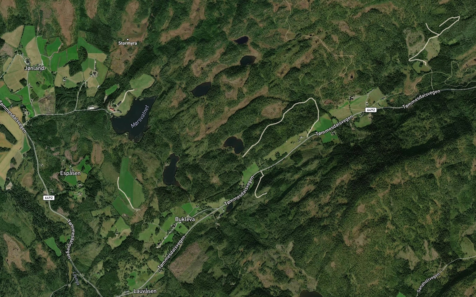 Satellite map of the Buvatnet