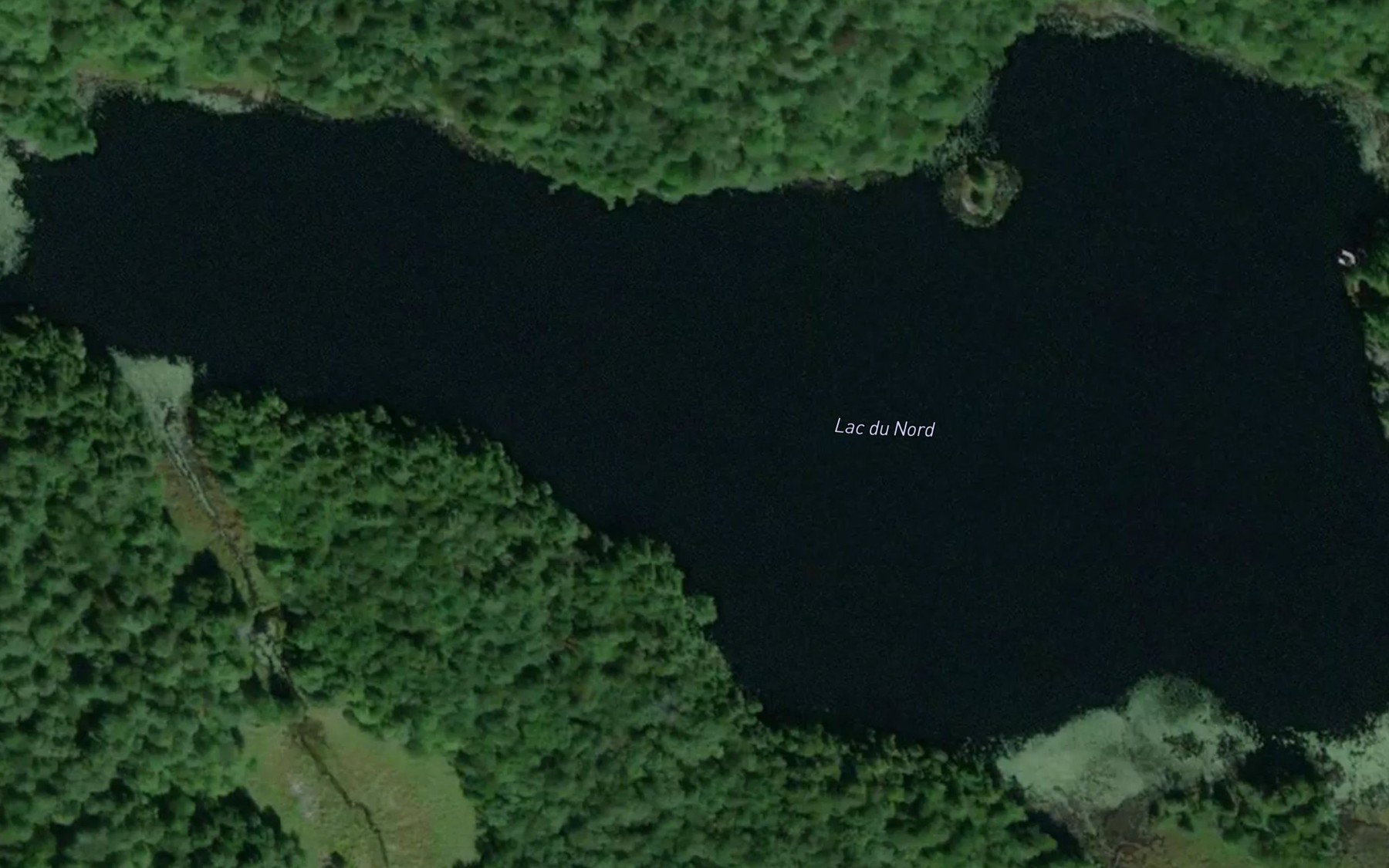 Satellite map of the Lac du Nord