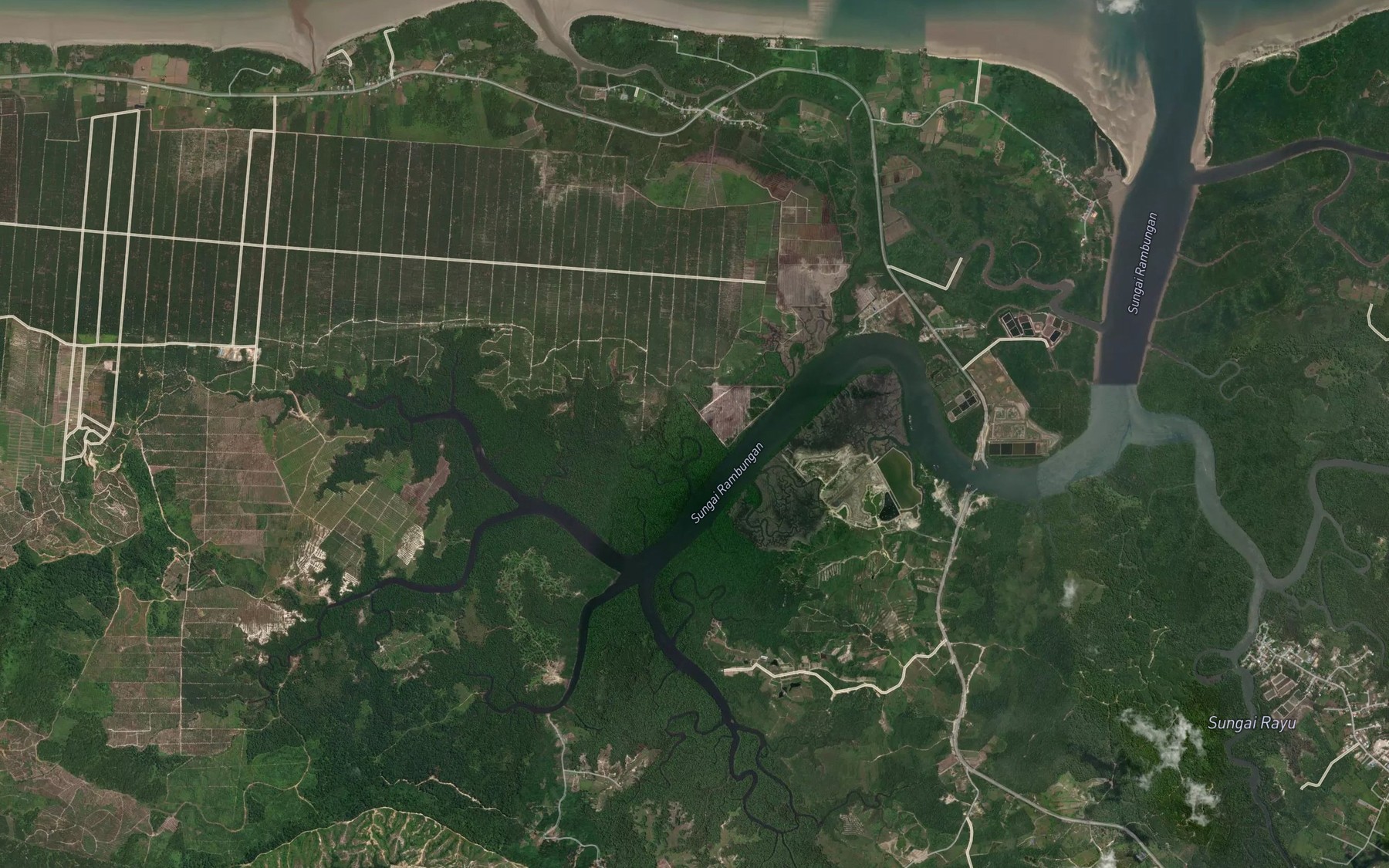 Satellite map of the Sungai Batu Besar