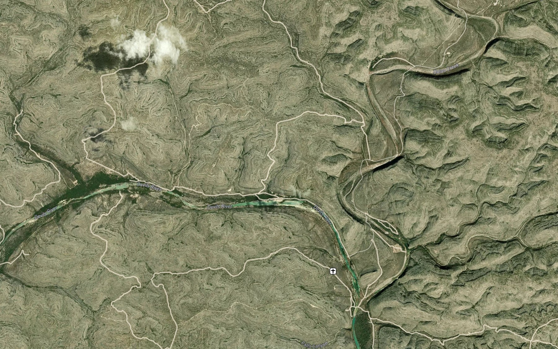 Satellite map of the Finegan Springs