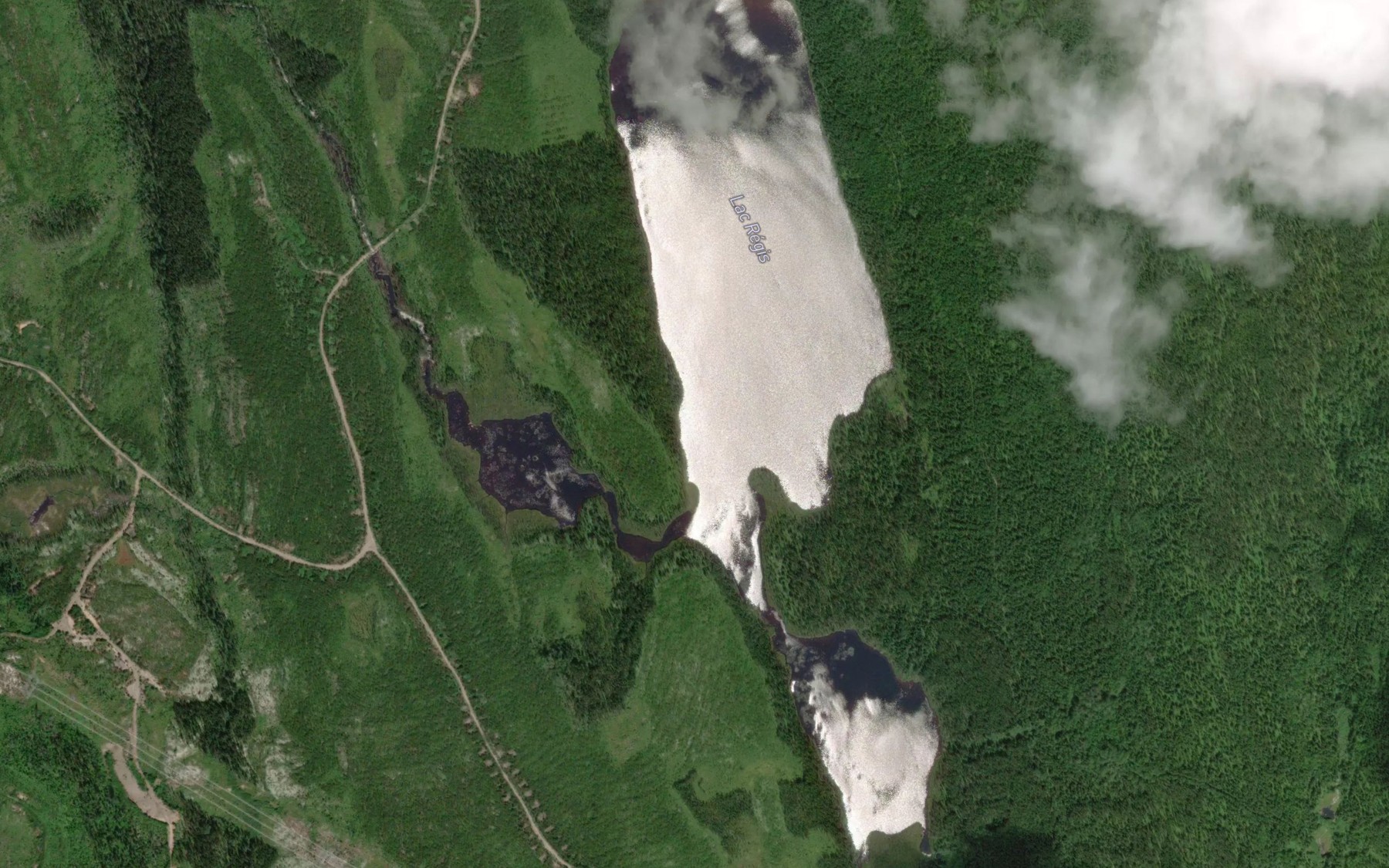 Satellite map of the Lac Regis