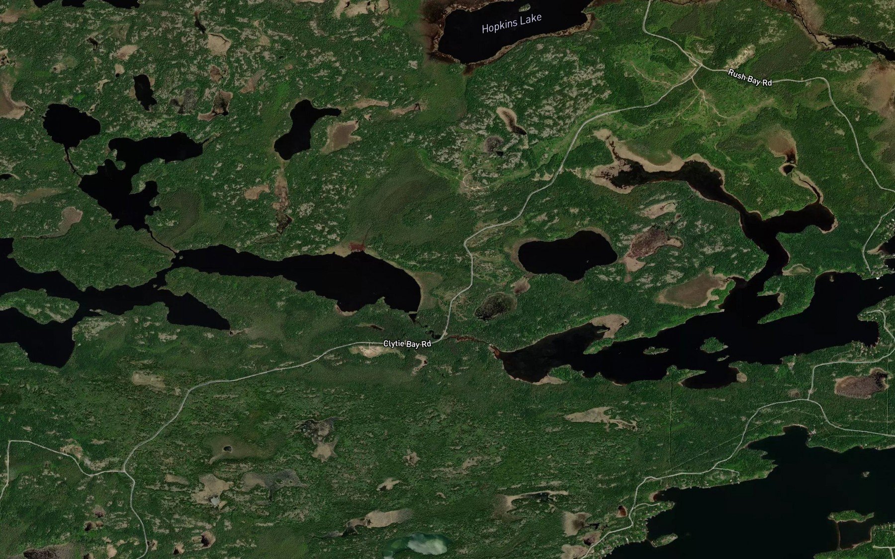 Satellite map of the Crowduck Creek