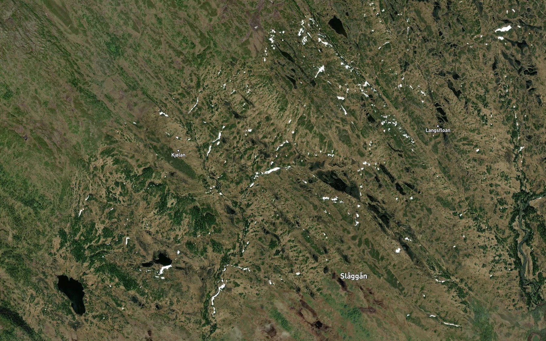 Satellite map of the Slaggabekken