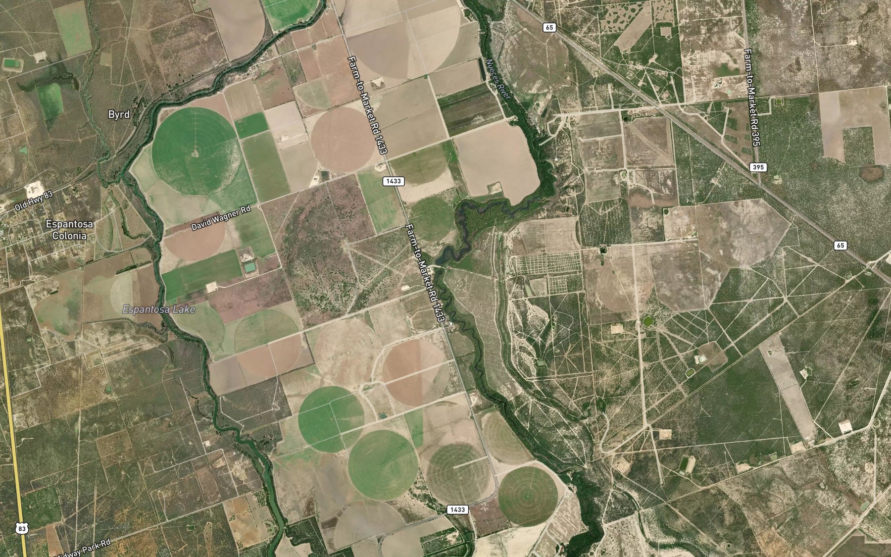 Satellite map of the Boynton Lake
