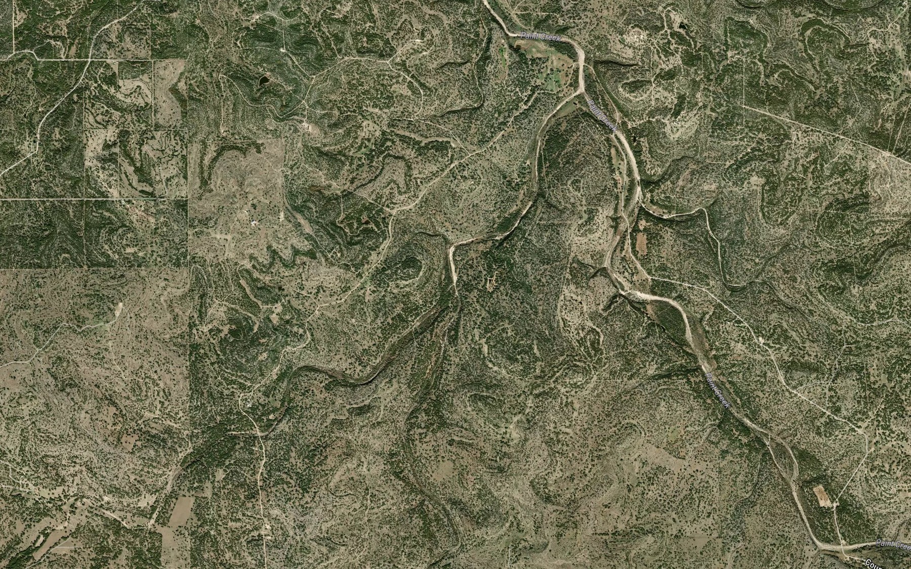 Satellite map of the Earwood Creek