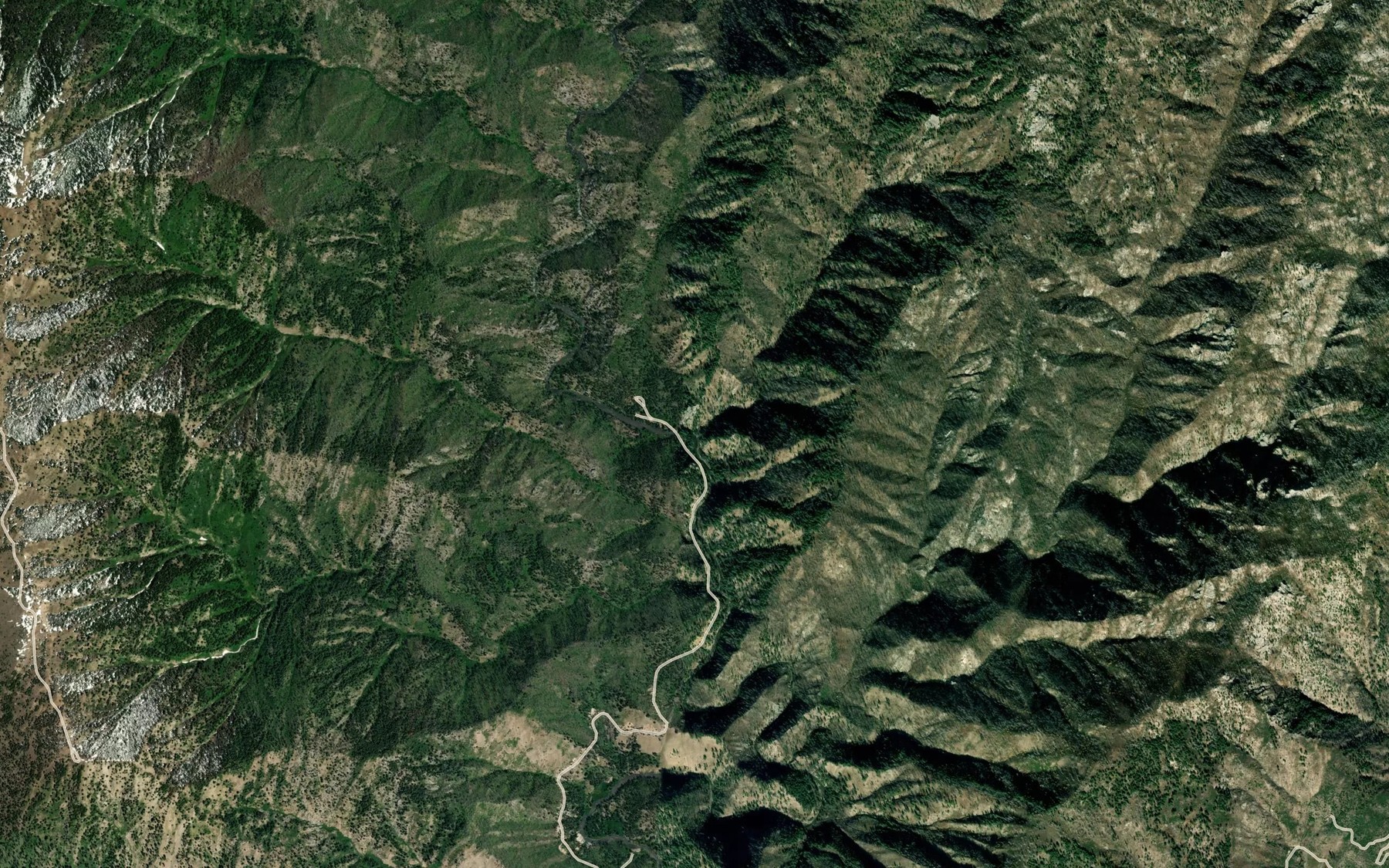 Satellite map of the Pine Creek