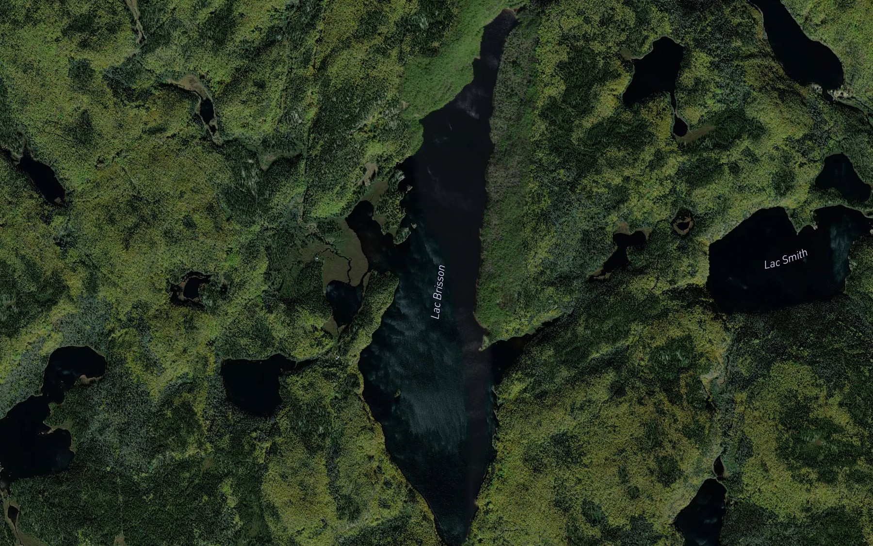Satellite map of the Lac Brisson