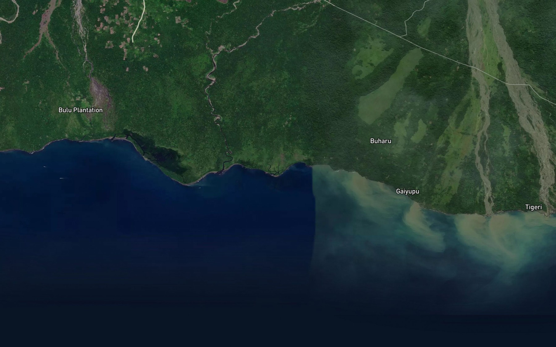 Satellite map of the Buap River