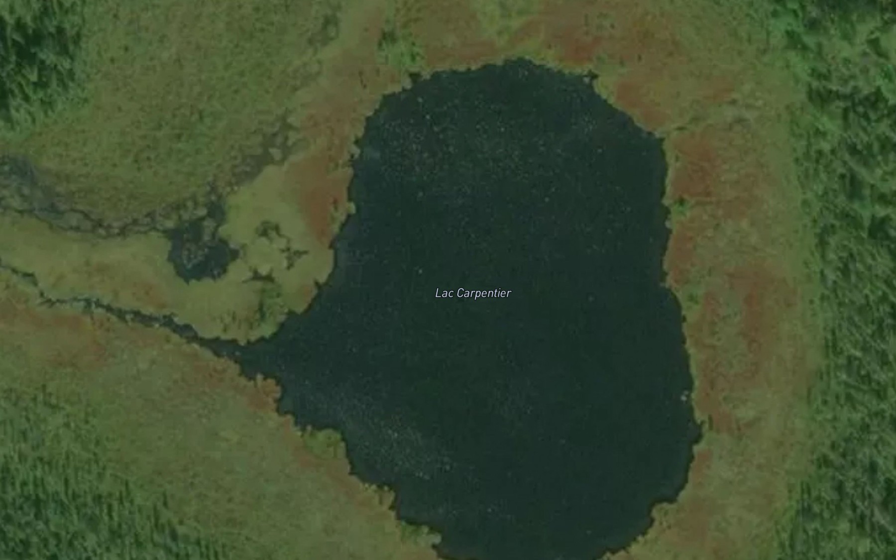 Satellite map of the Lac Carpentier