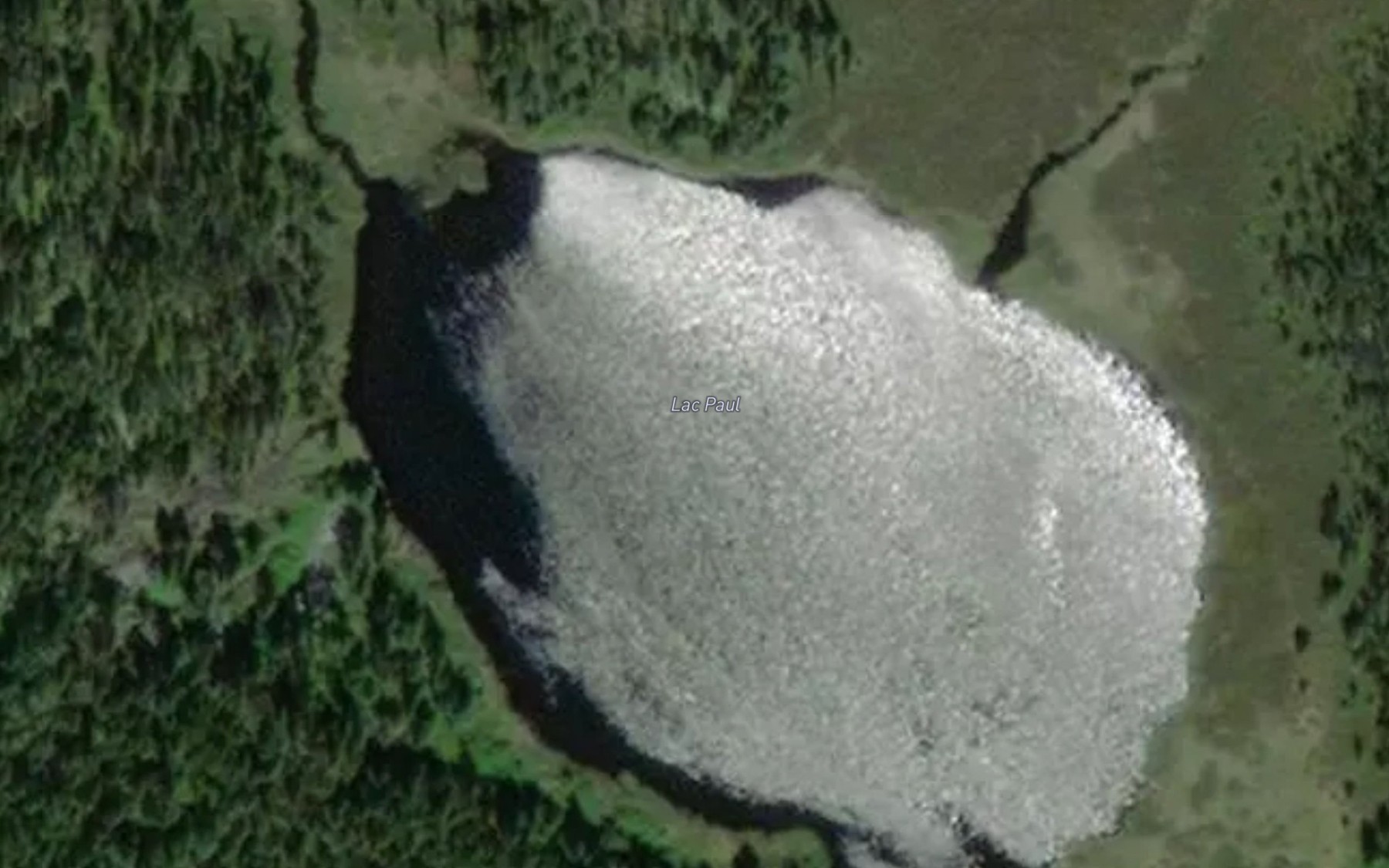 Satellite map of the Lac Paul