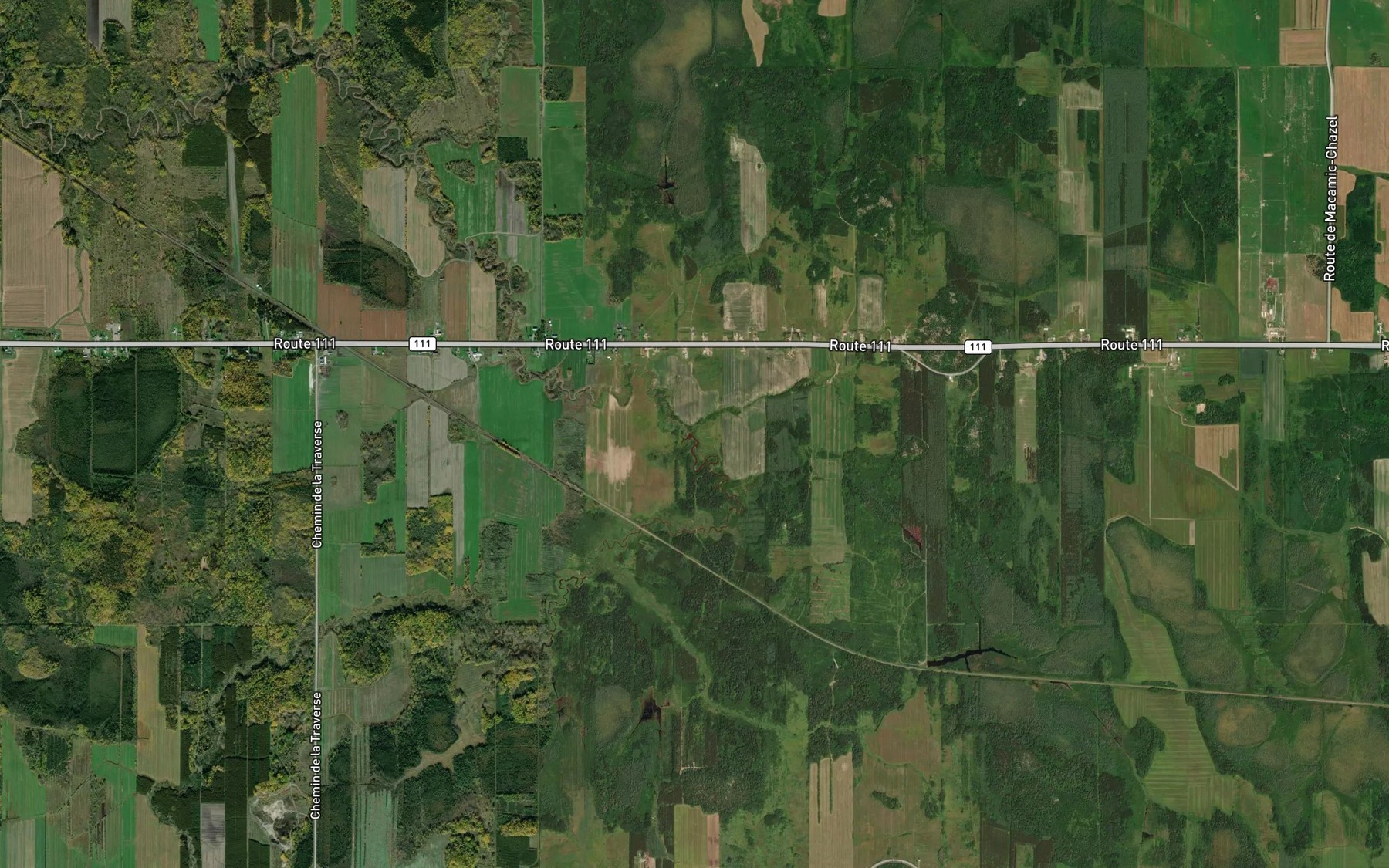 Satellite map of the Cours d'eau Perreault