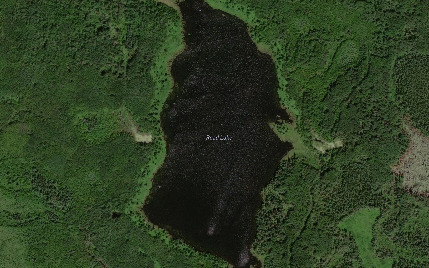 Satellite map of the Road Lake