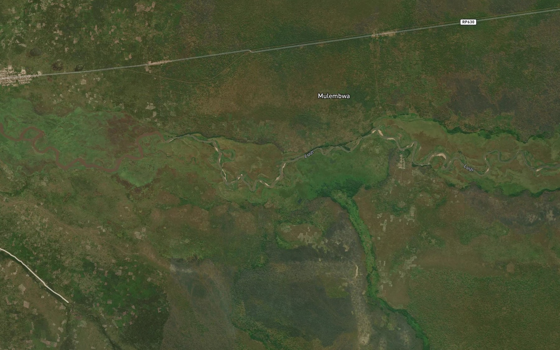 Satellite map of the Luilu