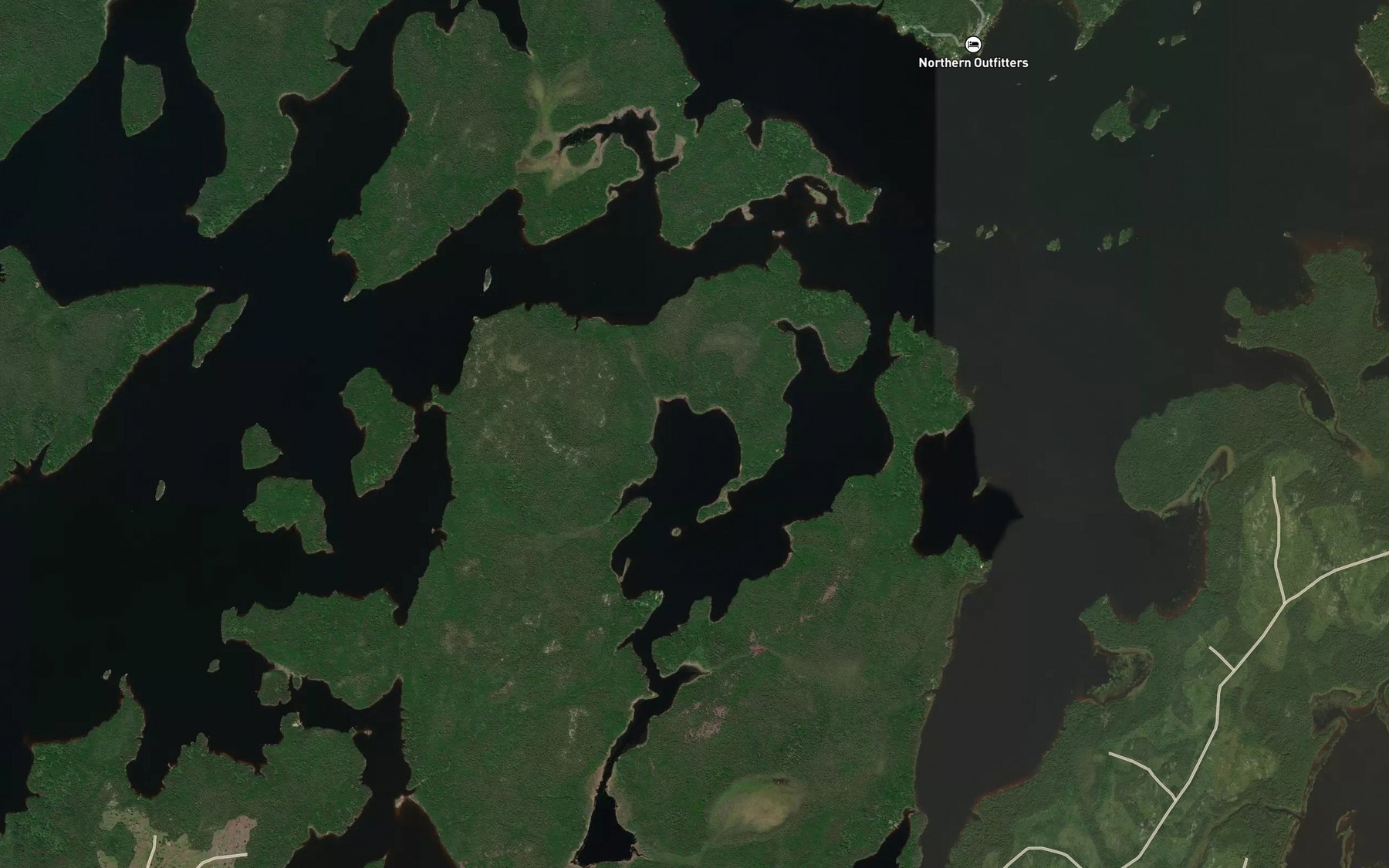 Satellite map of the Baie Bouffard