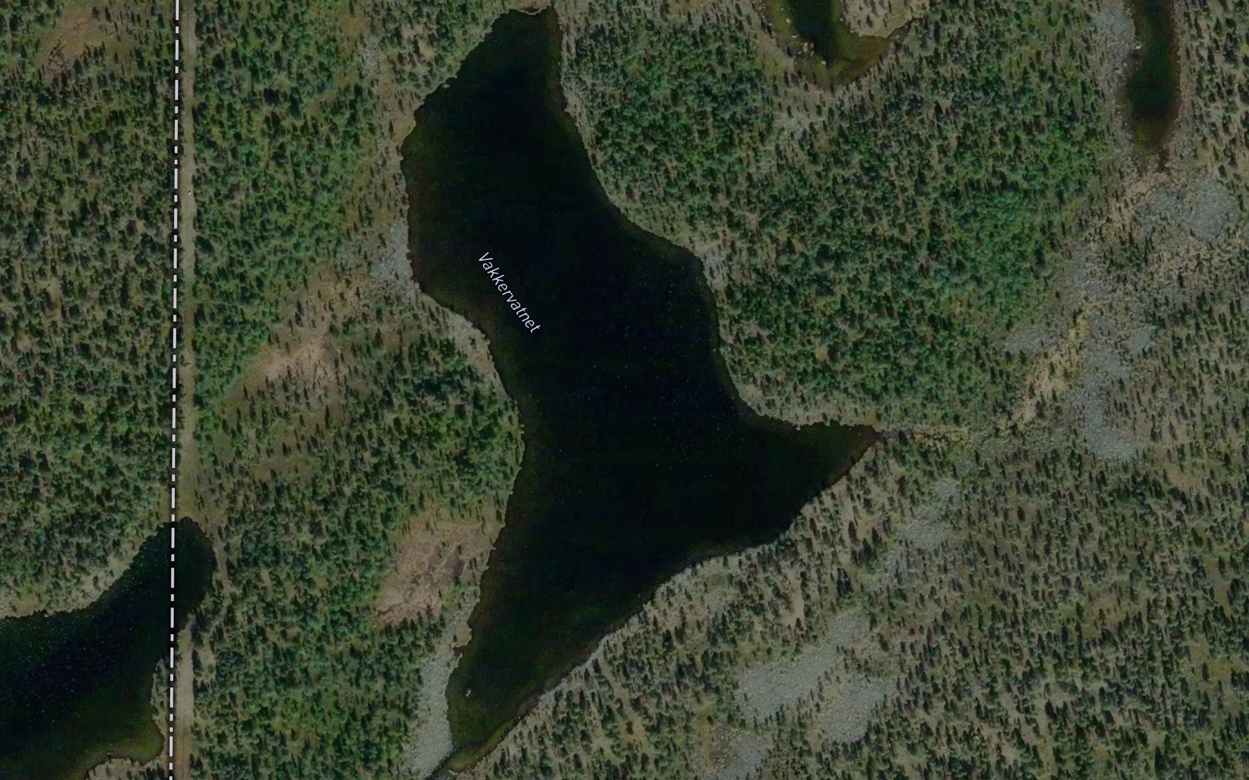 Satellite map of the Vakkervatnet