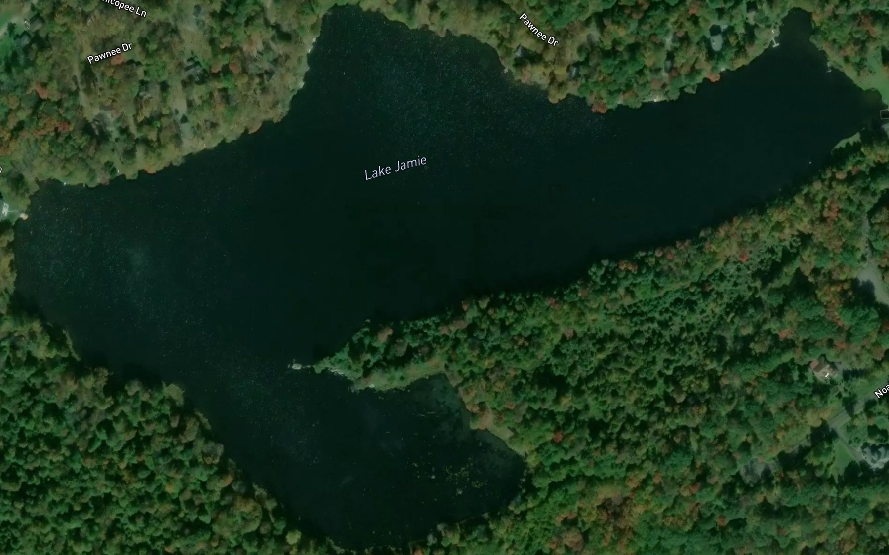 Satellite map of the Lake Jamie