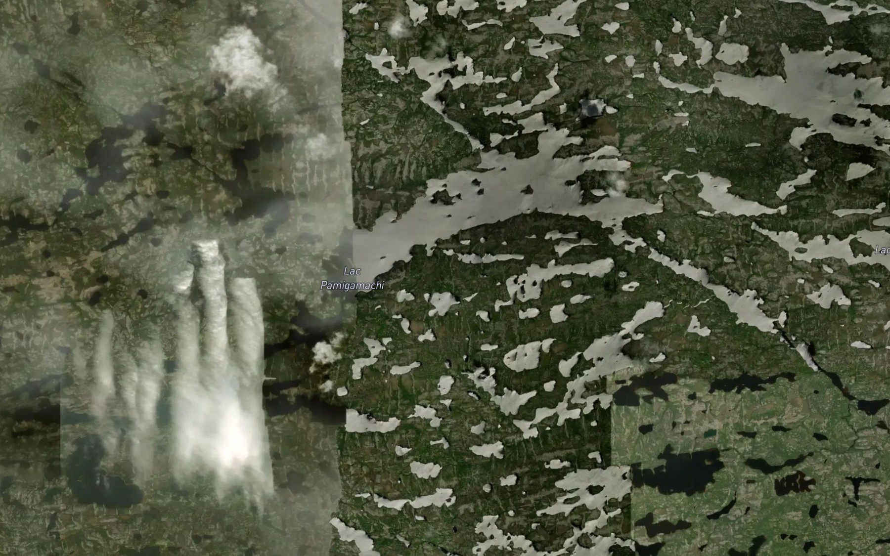 Satellite map of the Lac Pamigamachi