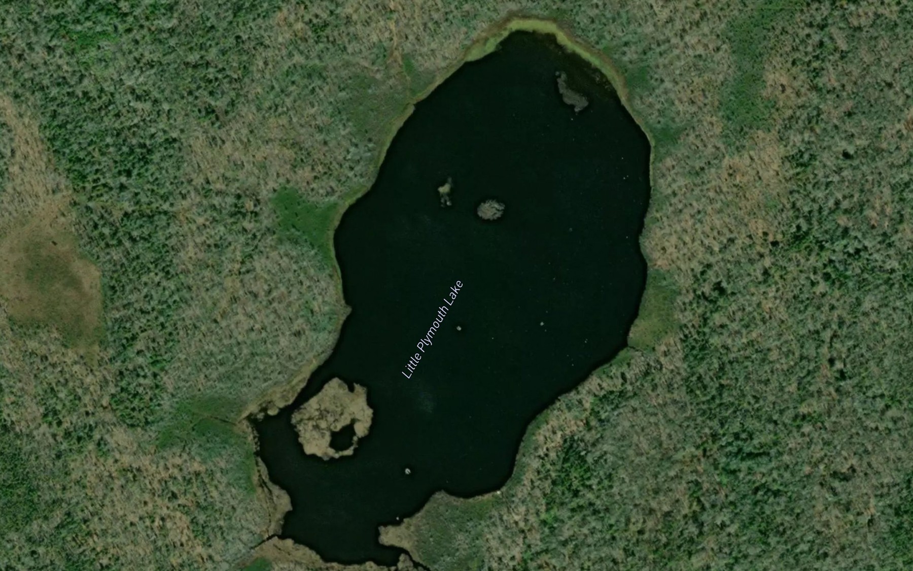 Satellite map of the Little Plymouth Lake