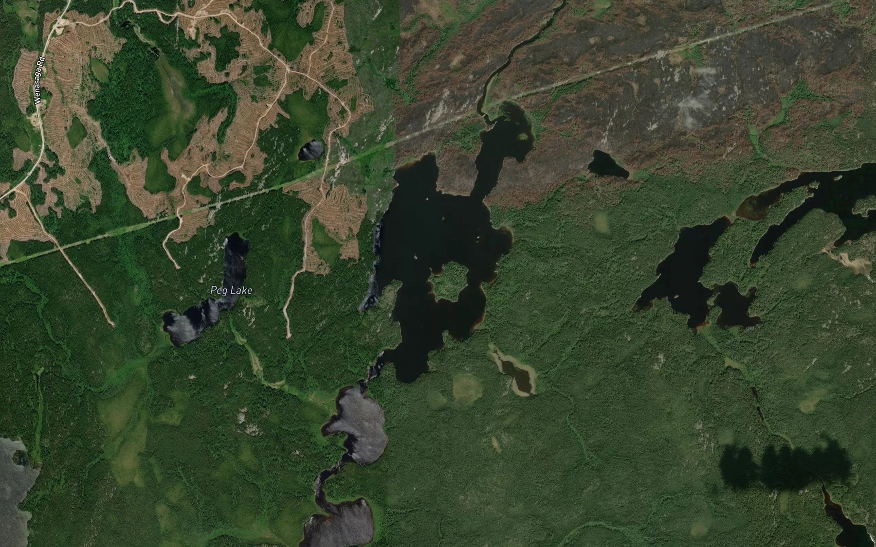 Satellite map of the Allison Lake