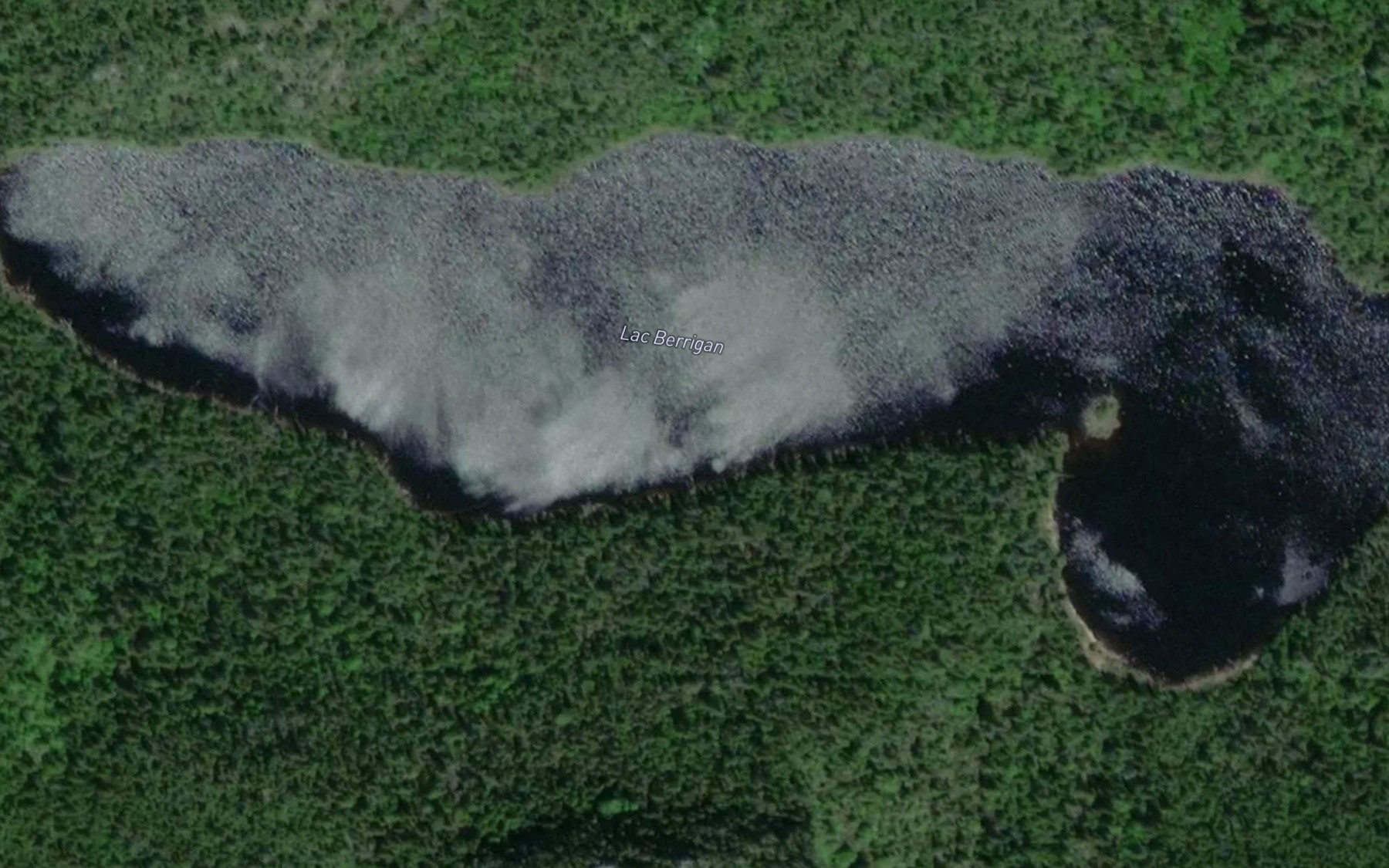Satellite map of the Lac Berrigan