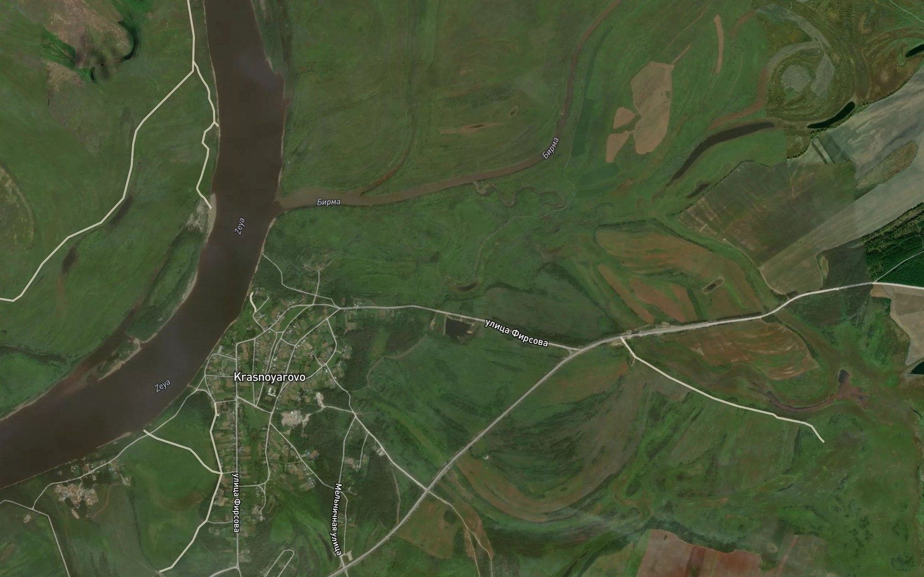 Satellite map of the Ozero Kamenushka