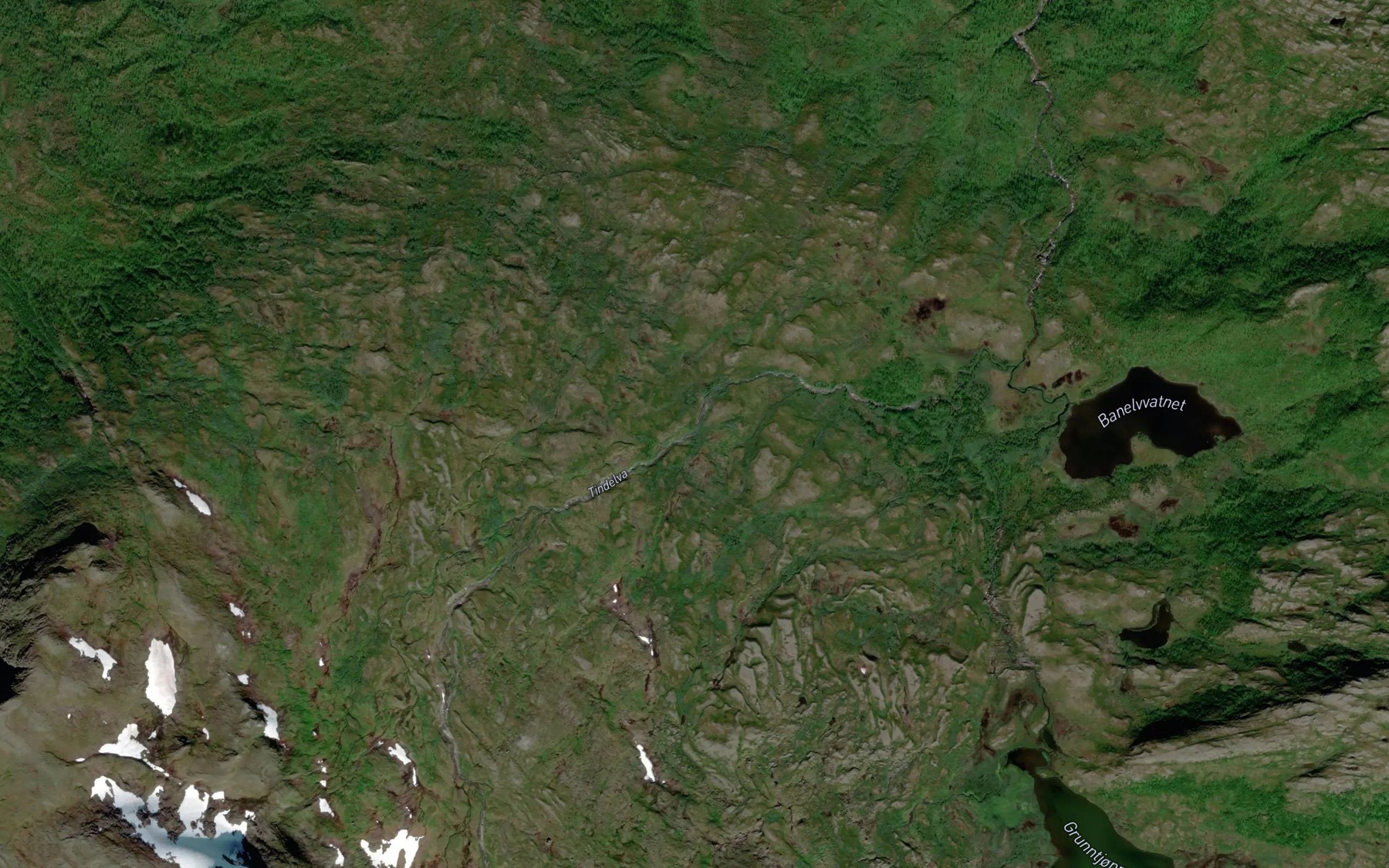 Satellite map of the Tindelva