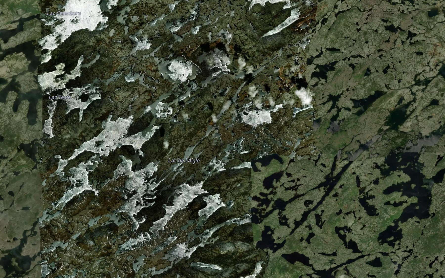 Satellite map of the Lac de l'Aigle