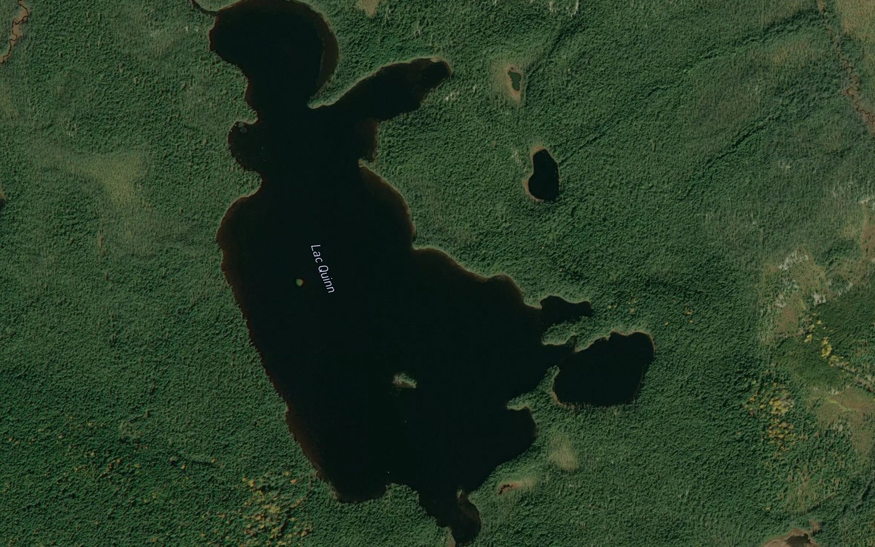 Satellite map of the Lac Quinn