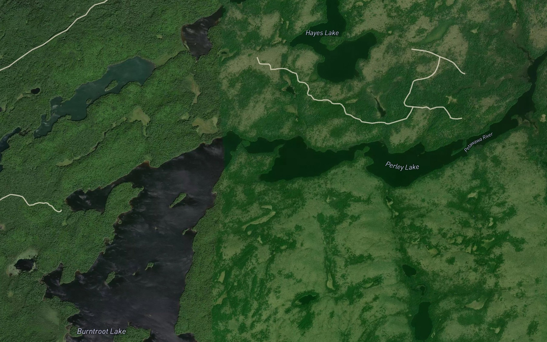 Satellite map of the Portal Rapids