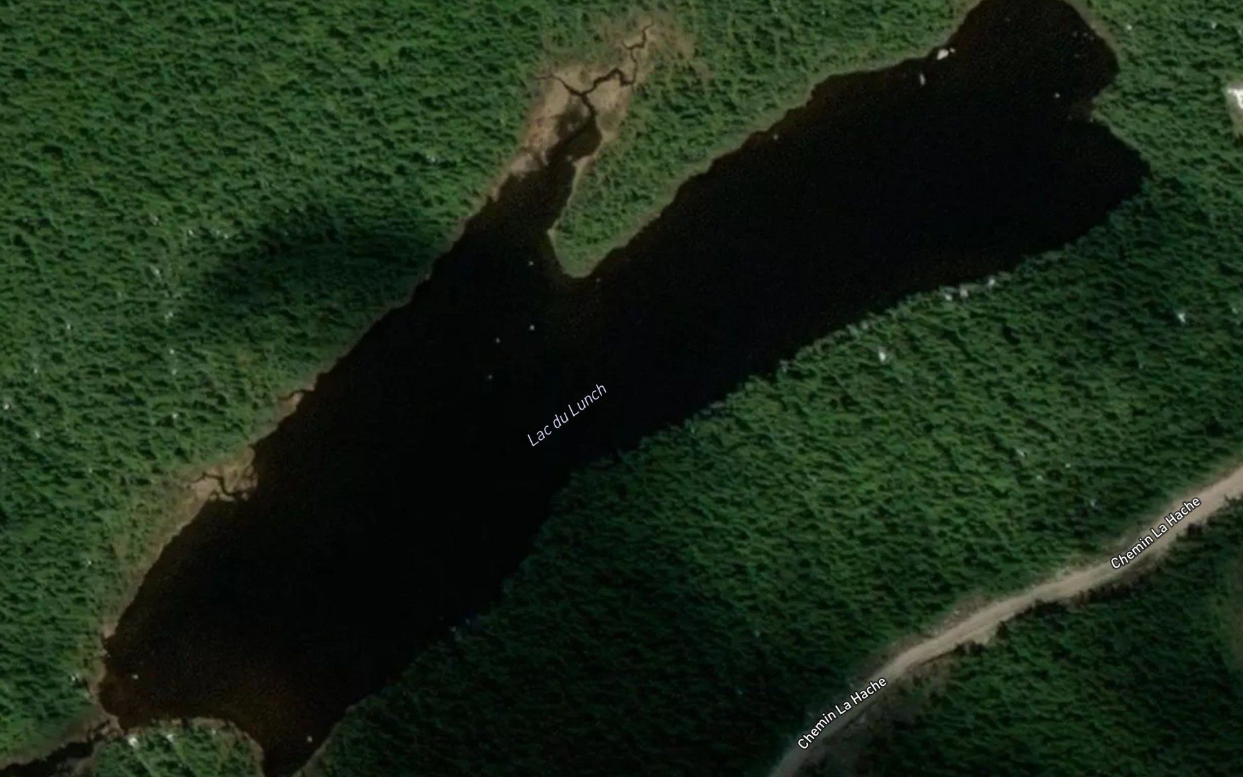 Satellite map of the Lac du Lunch