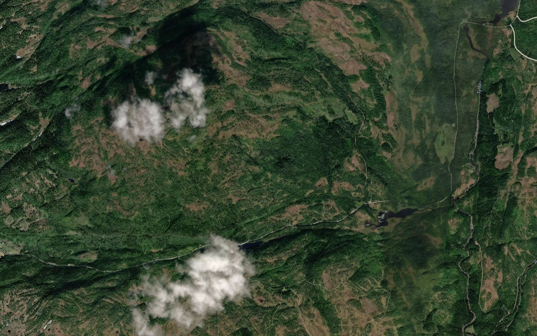 Satellite map of the Venuvollbekken