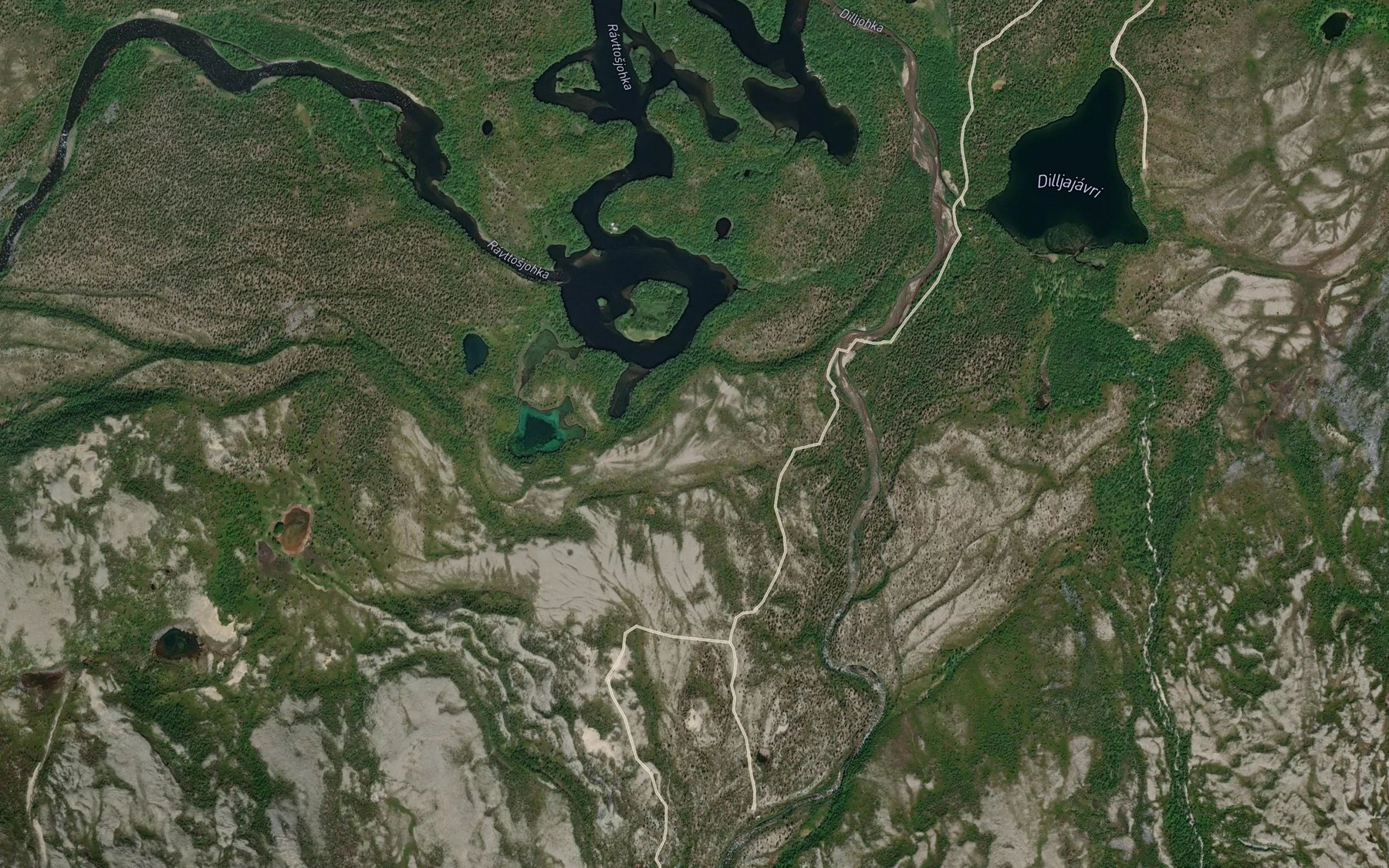 Satellite map of the Bagjeluobbal