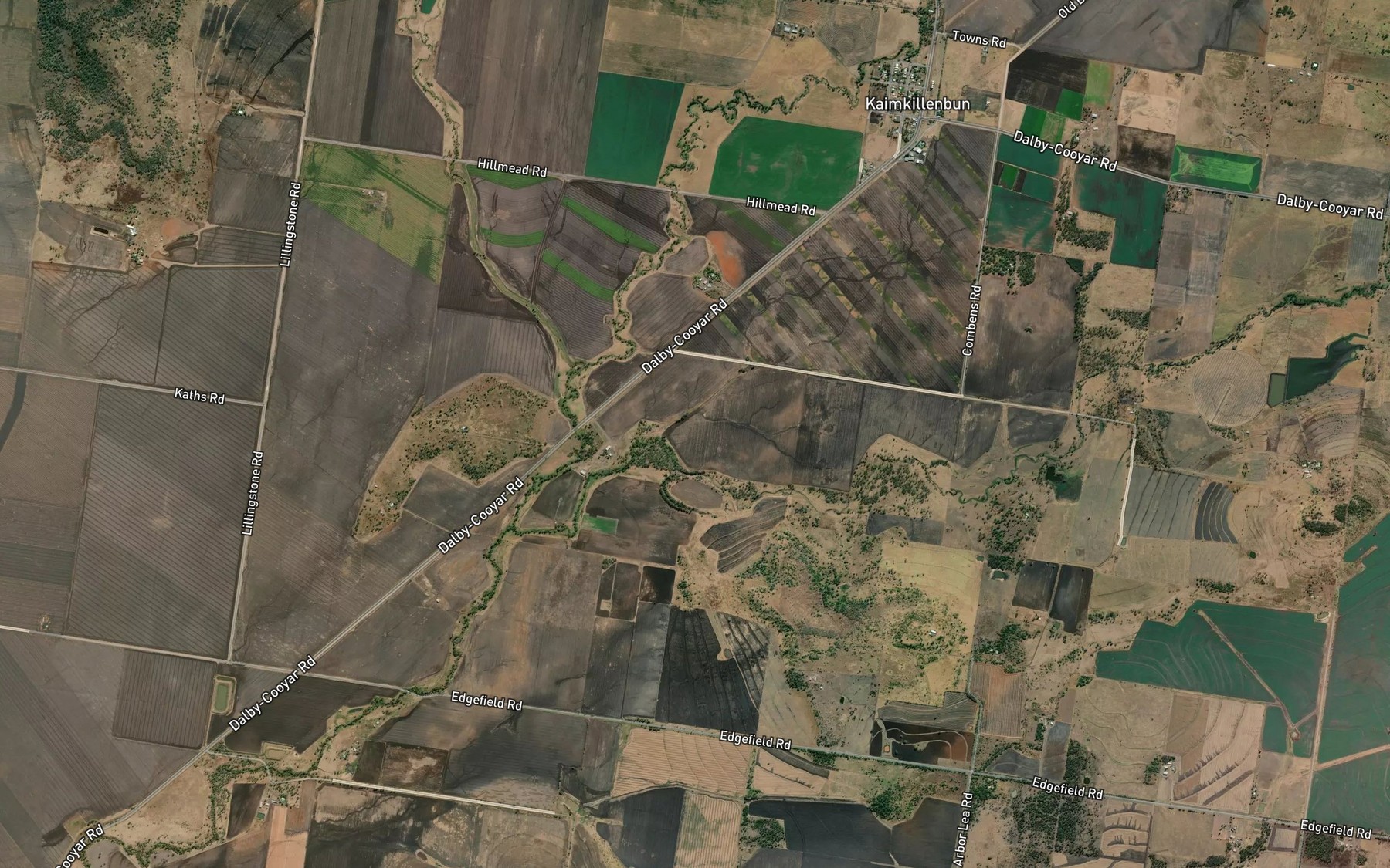 Satellite map of the Moola Creek