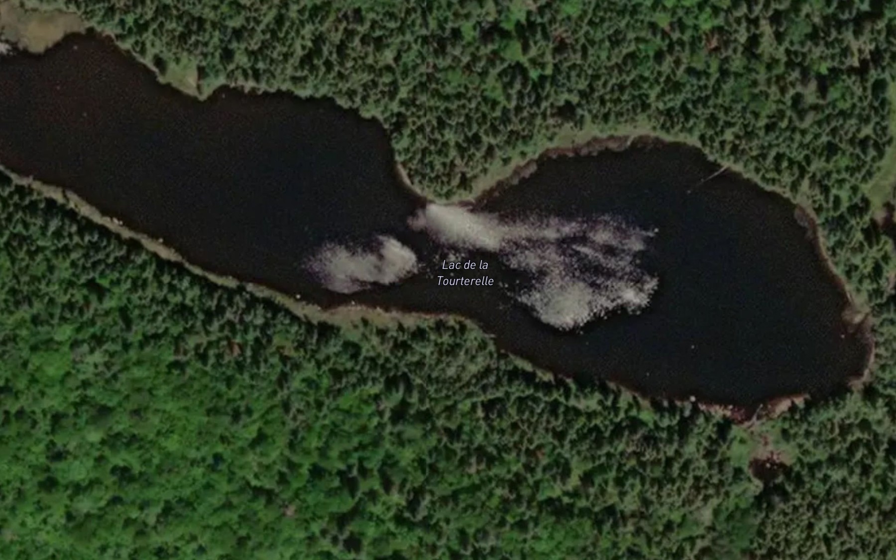 Satellite map of the Lac de la Tourterelle